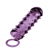 Закрытая фиолетовая насадка с пупырышками SAMURAI PENIS SLEEVE PURPLE - 14,5 см. - NMC - в Батайске купить с доставкой