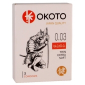 Тонкие презервативы OKOTO Thin Extra Soft - 3 шт. - Sitabella - купить с доставкой в Батайске