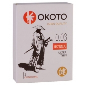 Ультратонкие презервативы OKOTO Ultra Thin - 3 шт. - Sitabella - купить с доставкой в Батайске