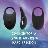Черное эрекционное виброкольцо Thor Cockring - FeelzToys - в Батайске купить с доставкой