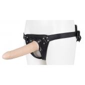 Пустотелый страпон Harness CLASSIC с бандажом - 19,5 см. - LOVETOY (А-Полимер) - купить с доставкой в Батайске