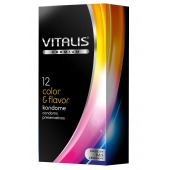 Цветные ароматизированные презервативы VITALIS PREMIUM color   flavor - 12 шт. - Vitalis - купить с доставкой в Батайске