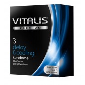 Презервативы VITALIS PREMIUM delay   cooling с охлаждающим эффектом - 3 шт. - Vitalis - купить с доставкой в Батайске