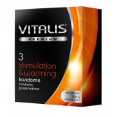 Презервативы VITALIS PREMIUM stimulation   warming с согревающим эффектом - 3 шт. - Vitalis - купить с доставкой в Батайске