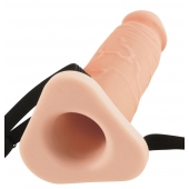 Телесный реалистичный фаллоимитатор с полостью Silicone Hollow Extension - 20 см. - Pipedream - купить с доставкой в Батайске
