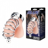 Серебристая клетка для члена Urethral Play Cage - BlueLine - купить с доставкой в Батайске