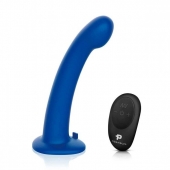 Синяя насадка Remote Control P-Spot G-Spot с черными трусиками - 20 см. - Pegasus - купить с доставкой в Батайске