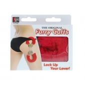 Металлические наручники с красной меховой опушкой METAL HANDCUFF WITH PLUSH RED - Dream Toys - купить с доставкой в Батайске