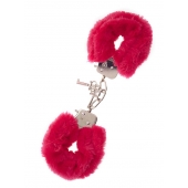 Металлические наручники с красной меховой опушкой METAL HANDCUFF WITH PLUSH RED - Dream Toys - купить с доставкой в Батайске