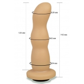Телесная рельефная насадка Harness - 14,2 см. - LOVETOY (А-Полимер) - купить с доставкой в Батайске