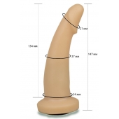 Телесная гладкая насадка Harness - 14,7 см. - LOVETOY (А-Полимер) - купить с доставкой в Батайске