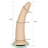 Телесная гладкая насадка-фаллоимитатор Harness - 17 см. - LOVETOY (А-Полимер) - купить с доставкой в Батайске