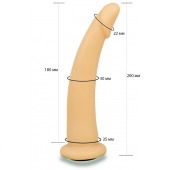 Телесная гладкая насадка-фаллоимитатор Harness - 20 см. - LOVETOY (А-Полимер) - купить с доставкой в Батайске