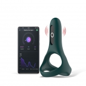 Изумрудное виброкольцо Magic Motion Rise с подхватом мошонки - Magic Motion - в Батайске купить с доставкой