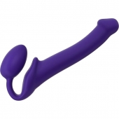Фиолетовый безремневой страпон Silicone Bendable Strap-On - size M - Strap-on-me - купить с доставкой в Батайске