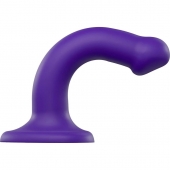 Фиолетовый фаллоимитатор-насадка Strap-On-Me Dildo Dual Density size S - 17 см. - Strap-on-me - купить с доставкой в Батайске