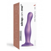 Фиолетовая насадка Strap-On-Me Dildo Plug Curvy size L - Strap-on-me - купить с доставкой в Батайске