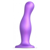 Фиолетовая насадка Strap-On-Me Dildo Plug Curvy size L - Strap-on-me - купить с доставкой в Батайске