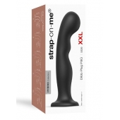 Черная насадка Strap-On-Me Dildo Plug P G size XXL - Strap-on-me - купить с доставкой в Батайске
