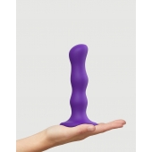 Фиолетовая насадка Strap-On-Me Dildo Geisha Balls size M - Strap-on-me - купить с доставкой в Батайске