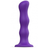 Фиолетовая насадка Strap-On-Me Dildo Geisha Balls size M - Strap-on-me - купить с доставкой в Батайске