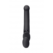 Черный безремневой вибрострапон Silicone Bendable Strap-On - size XL - Strap-on-me - купить с доставкой в Батайске