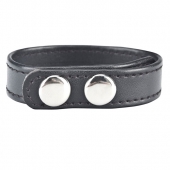 Кольцо на пенис SNAP COCK RING из искусственной кожи на клепках - BlueLine - в Батайске купить с доставкой