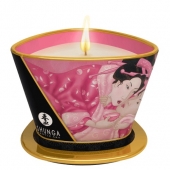 Массажная свеча Rose Petals с ароматом розы - 170 мл. - Shunga - купить с доставкой в Батайске