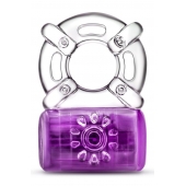 Фиолетовое эрекционное виброкольцо One Night Stand Vibrating C-Ring - Blush Novelties - в Батайске купить с доставкой