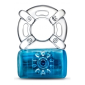 Синее эрекционное виброкольцо One Night Stand Vibrating C-Ring - Blush Novelties - в Батайске купить с доставкой