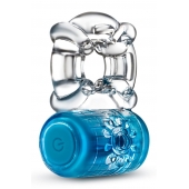 Синее эрекционное виброкольцо One Night Stand Vibrating C-Ring - Blush Novelties - в Батайске купить с доставкой