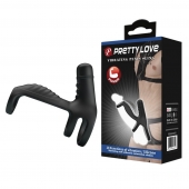 Черная вибронасадка на пенис Vibrating Penis Sling - Baile - в Батайске купить с доставкой
