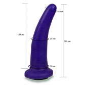 Фиолетовая гладкая изогнутая насадка-плаг - 13,3 см. - LOVETOY (А-Полимер) - купить с доставкой в Батайске