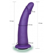 Фиолетовая гладкая изогнутая насадка-плаг - 17 см. - LOVETOY (А-Полимер) - купить с доставкой в Батайске