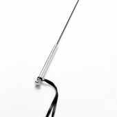 Черный кожаный стек с гладкой ручкой - 55 см. - Crazy Handmade - купить с доставкой в Батайске