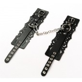 Узорчатые кожаные оковы с регулируемыми ремешками - Crazy Handmade - купить с доставкой в Батайске