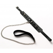 Черный ошейник с шипами и поводком - Crazy Handmade - купить с доставкой в Батайске