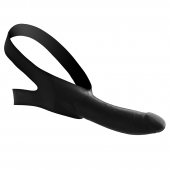 Черный кляп-страпон Masters Mini Face Fuck Strap-On - 14 см. - XR Brands - купить с доставкой в Батайске