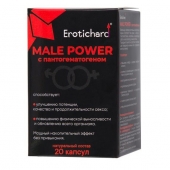 Капсулы для мужчин Erotichard male power с пантогематогеном - 20 капсул (0,370 гр.) - Erotic Hard - купить с доставкой в Батайске