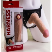 Страпон Harness из двух предметов: регулируемые трусики и насадка-фаллос - 17,5 см. - LOVETOY (А-Полимер) - купить с доставкой в Батайске