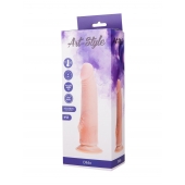 Фаллоимитатор на присоске ART-Style №25 с бугорком для клиторальной стимуляции - 19,5 см. - Art-Style