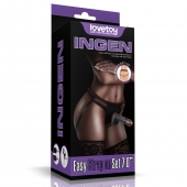Женский темнокожий страпон Easy Strapon Set 7 Inch - 18 см. - Lovetoy - купить с доставкой в Батайске