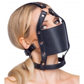 Черный намордник с кляпом-шаром Head Harness With A Gag - Orion - купить с доставкой в Батайске