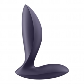 Фиолетовый анальный вибростимулятор Power Plug - Satisfyer - в Батайске купить с доставкой
