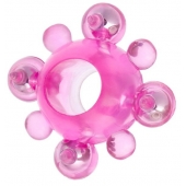 Эрекционное кольцо c бусинками - Toyfa Basic - в Батайске купить с доставкой