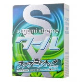 Презервативы Sagami Xtreme Mint с ароматом мяты - 3 шт. - Sagami - купить с доставкой в Батайске