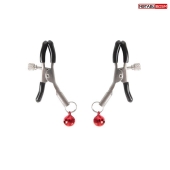 Серебристые зажимы на соски с шариками - Notabu - купить с доставкой в Батайске