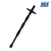 Черный силиконовый уретральный стимулятор - 15 см. - Sex Expert - купить с доставкой в Батайске