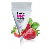 Съедобное согревающее массажное масло Love Me Tender Strawberry с ароматом клубники - 10 мл. - Love to Love - купить с доставкой в Батайске