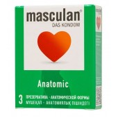 Презервативы анатомической формы Masculan Anatomic - 3 шт. - Masculan - купить с доставкой в Батайске